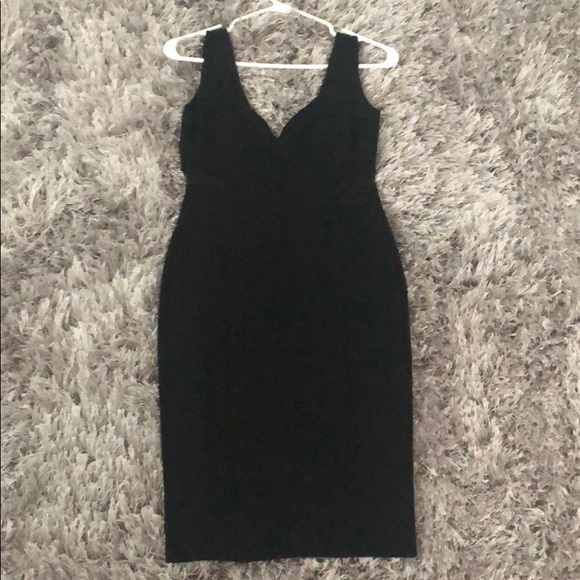 Black Mesh Insert Sleeveless Dress - Picture 2 of 2